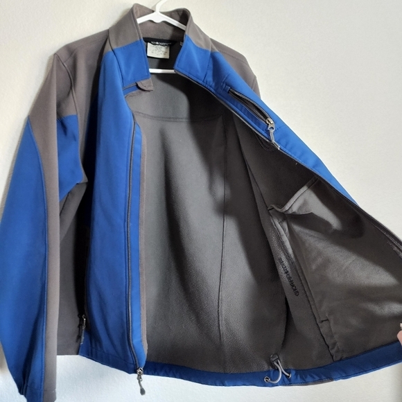 BLACK DIAMOND Soft Shell jacket full zip fleece‎ lined in blue / grey size L - Picture 8 of 13